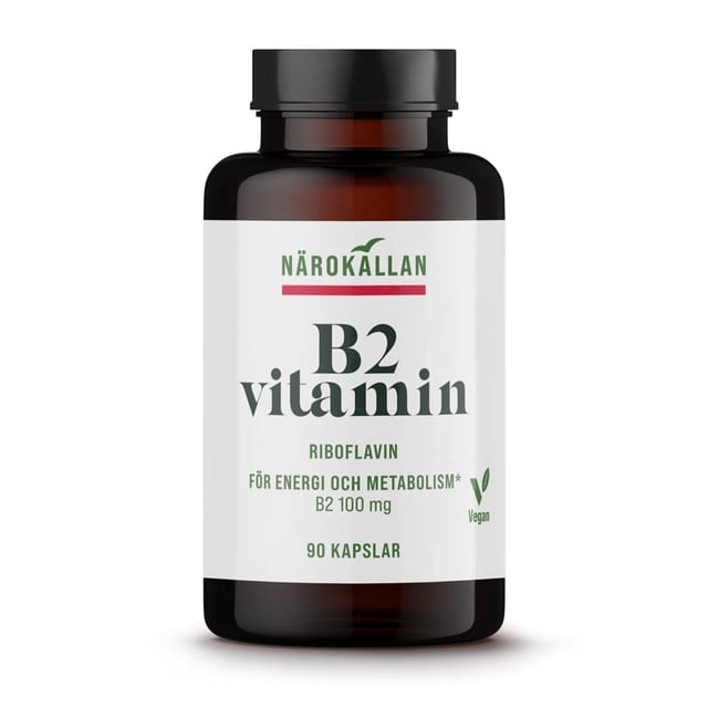 Närokällan B2 Riboflavin 100 mg 90 kapslar | Vitaminer & kosttillskott - Vitaminer & mineraler - B-vitaminer - Vitamin B2 Riboflavin | Apoteka