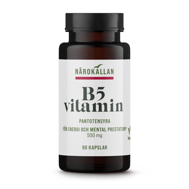 Närokällan B5 500 mg 90 kapslar | Vitaminer & kosttillskott - Vitaminer & mineraler - B-vitaminer - Vitamin B5 Pantotensyra | Apoteka
