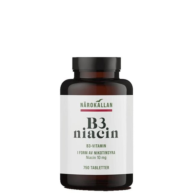 Närokällan B3 Niacin 10 mg 750 tabletter | Vitaminer & kosttillskott - Vitaminer & mineraler - B-vitaminer - Vitamin B3 Niacin | Apoteka