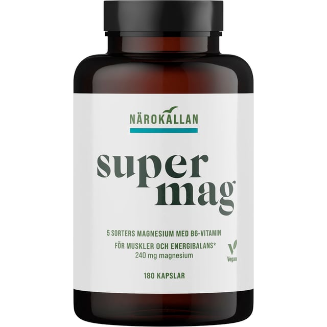 Närokällan Super Mag 180 kapslar | Vitaminer & kosttillskott - Vitaminer & mineraler - Magnesium | Apoteka
