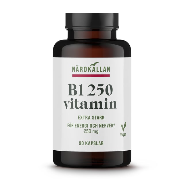 Närokällan B1 250 mg 90 kapslar | Vitaminer & kosttillskott - Vitaminer & mineraler - B-vitaminer - Vitamin B1 Tiamin | Apoteka