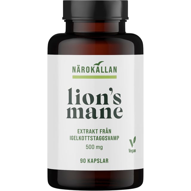 Närokällan Lions Mane 90 kapslar | Vitaminer & kosttillskott - Kosttillskott med svampextrakt | Apoteka