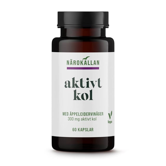 Närokällan Aktivt Kol + Äppelcidervinäger 60 kapslar | Vitaminer & kosttillskott - Kosttillskott för mage - Matsmältningsenzymer | Apoteka