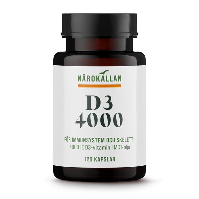 Närokällan D3 4000 IE 120 kapslar | Vitaminer & kosttillskott - Vitaminer & mineraler - D-vitamin | Apoteka