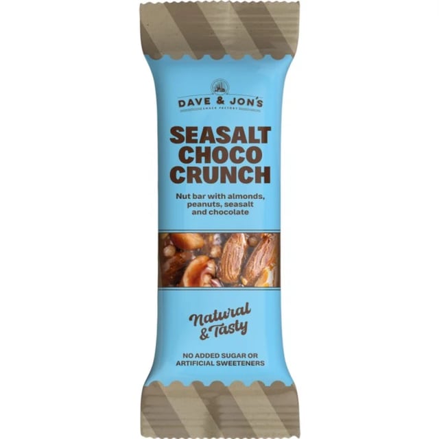 Dave & Jon´s Nötbar Havssalt & Choklad 35 g | Mat & dryck - Bars - Energibars,Mat & dryck - Snacks & godis - Naturgodis,Mat & dryck - Skafferi - Torkad frukt, nötter & frön | Apoteka