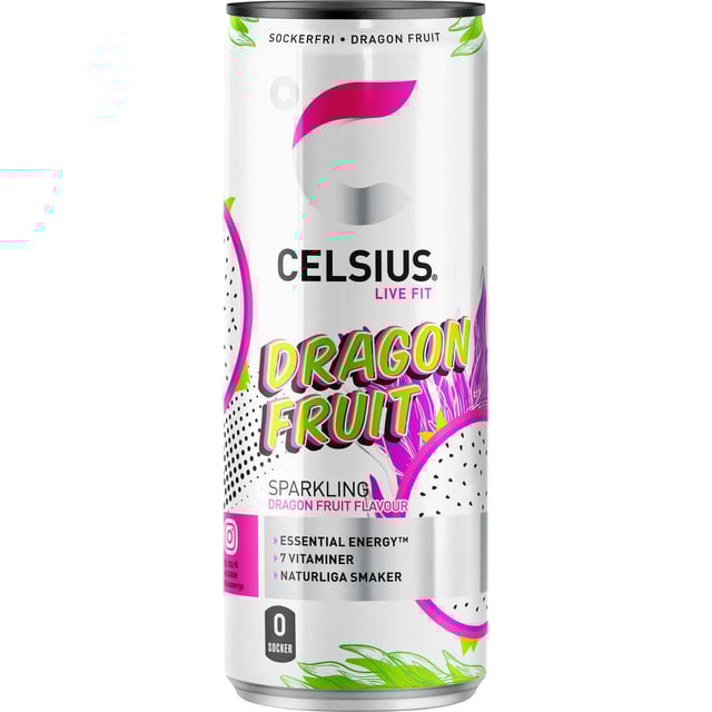 Celsius Dragon Fruit 355 ml | Mat & dryck - Drycker - Energidryck,Träning - Energigivande - Energidryck | Apoteka