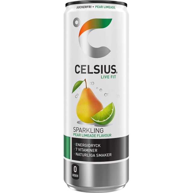 Celsius Pear Limeade 355 ml | Mat & dryck - Drycker - Energidryck,Träning - Energigivande - Energidryck | Apoteka