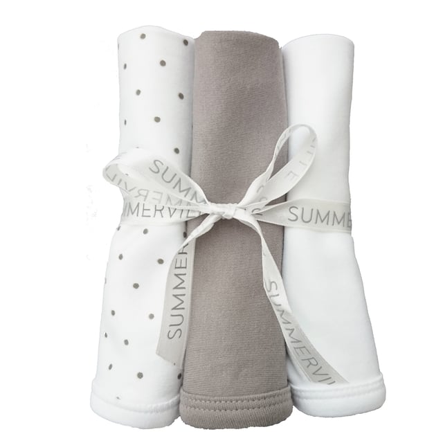 SUMMERVILLE Organic Snuttefilt GOTS Vit Dotty 3-pack | Baby, barn & förälder - Sömn för barn - Snuttefiltar,Baby, barn & förälder - Babyfiltar | Apoteka