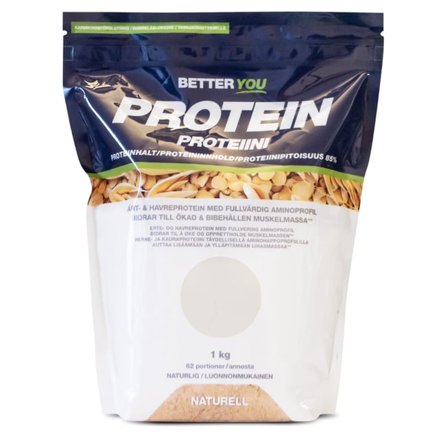 Better You Ärt- & Havreprotein Naturell 1 kg | Träning - Proteintillskott - Proteinpulver - Veganskt proteinpulver | Apoteka