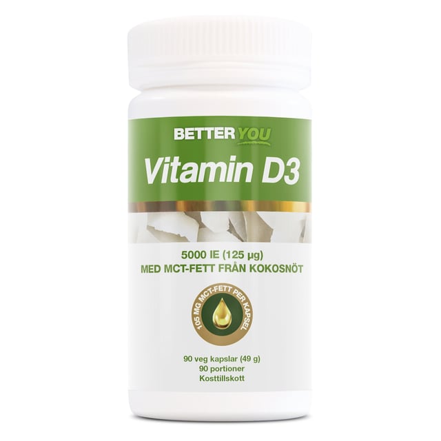 Better You Vitamin D3 5000IE + MCT Fett 90 kapslar | Vitaminer & kosttillskott - Vitaminer & mineraler - D-vitamin | Apoteka