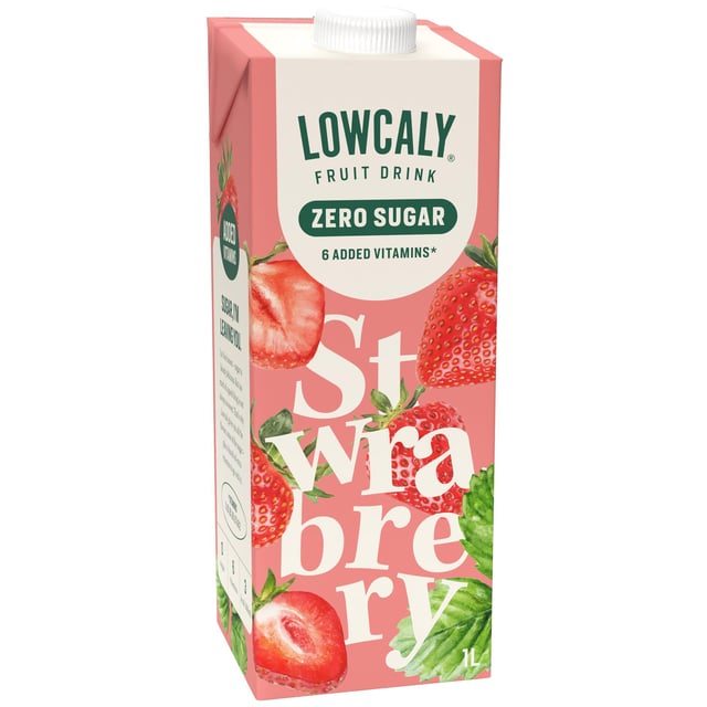 Lowcaly Fruktdryck Strawberry 1 liter | Mat & dryck - Drycker - Fruktdryck & bärdryck | Apoteka