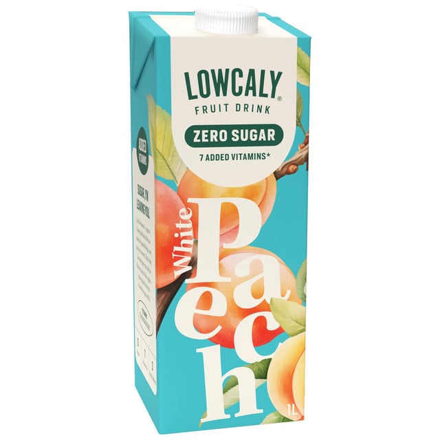 Lowcaly Fruktdryck White Peach 1 liter | Mat & dryck - Drycker - Fruktdryck & bärdryck | Apoteka