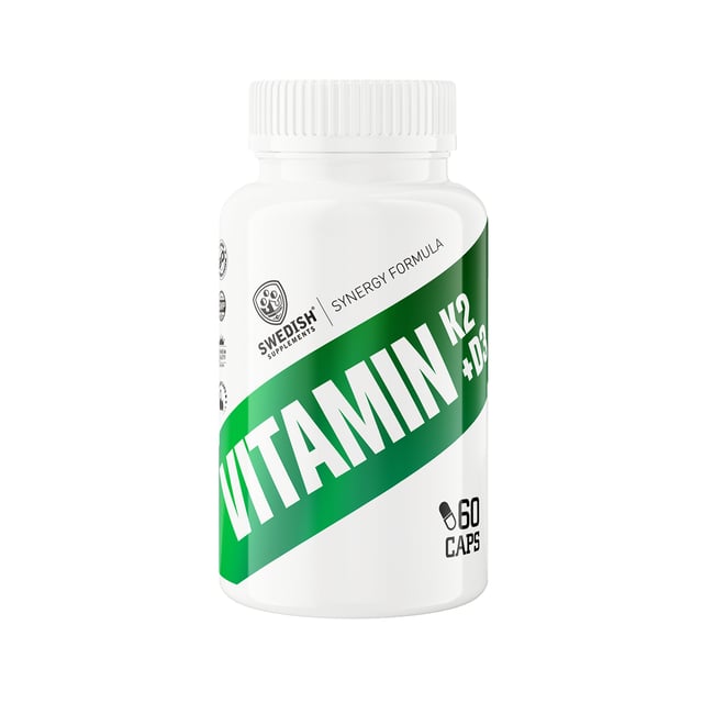 Swedish Supplements Vitamin K2 + D3 60 kapslar