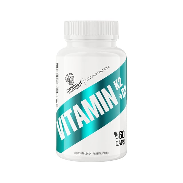 Swedish Supplements Vitamin K2 + D3 60 kapslar | Vitaminer & kosttillskott - Vitaminer & mineraler - K-vitamin,Vitaminer & kosttillskott - Vitaminer & mineraler - D-vitamin,Vitaminer & kosttillskott - Leder & muskler | Apoteka