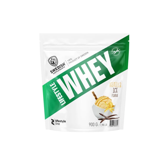 Swedish Supplements Lifestyle Whey Vanilla Ice 900g | Träning - Proteintillskott - Proteinpulver - Vassleprotein | Apoteka