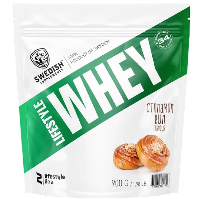 Swedish Supplements Lifestyle Whey Cinnamon Bun 900g | Träning - Proteintillskott - Proteinpulver - Vassleprotein | Apoteka