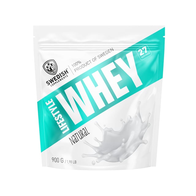Swedish Supplements Lifestyle Whey Natural 900 g | Träning - Proteintillskott - Proteinpulver - Vassleprotein | Apoteka