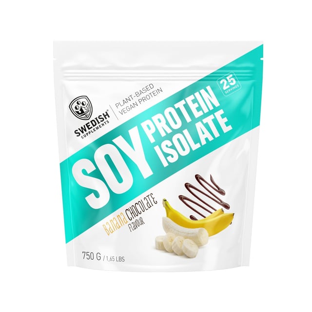 Swedish Supplements Soy Protein Isolate Banana chocolate 750 g | Träning - Proteintillskott - Proteinpulver - Veganskt proteinpulver | Apoteka