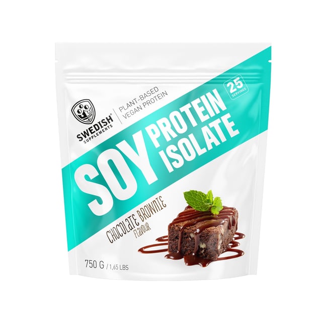 Swedish Supplements Soy Protein Isolate Chocolate Brownie 750 g | Träning - Proteintillskott - Proteinpulver - Veganskt proteinpulver | Apoteka