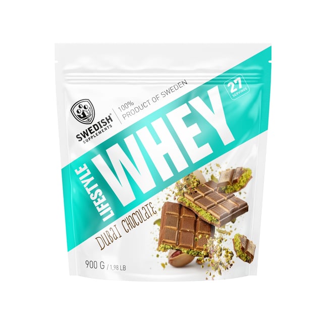 Swedish Supplements Lifestyle Whey Dubai Chocolate 900 g | Träning - Proteintillskott - Proteinpulver - Vassleprotein | Apoteka