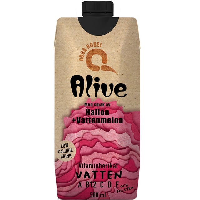 Aqua Nobel Alive Vitaminvatten Hallon & Vattenmelon 500 ml | Mat & dryck - Drycker - Funktionell dryck | Apoteka