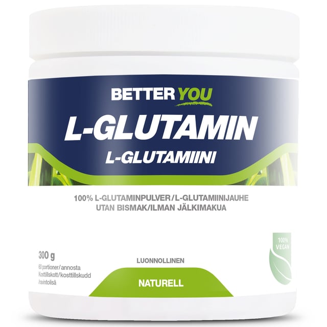 Better You Naturligt L-Glutamin Naturell 300 g | Träning - Aminosyror - L-Glutamin,Vitaminer & kosttillskott - Aminosyror,Vitaminer & kosttillskott - Leder & muskler | Apoteka
