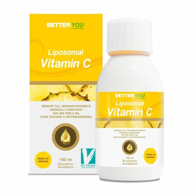 Better You Liposomal Vitamin-C Ananas 150 ml | Vitaminer & kosttillskott - Vitaminer & mineraler - C-vitamin,Vitaminer & kosttillskott - Immunförsvar | Apoteka