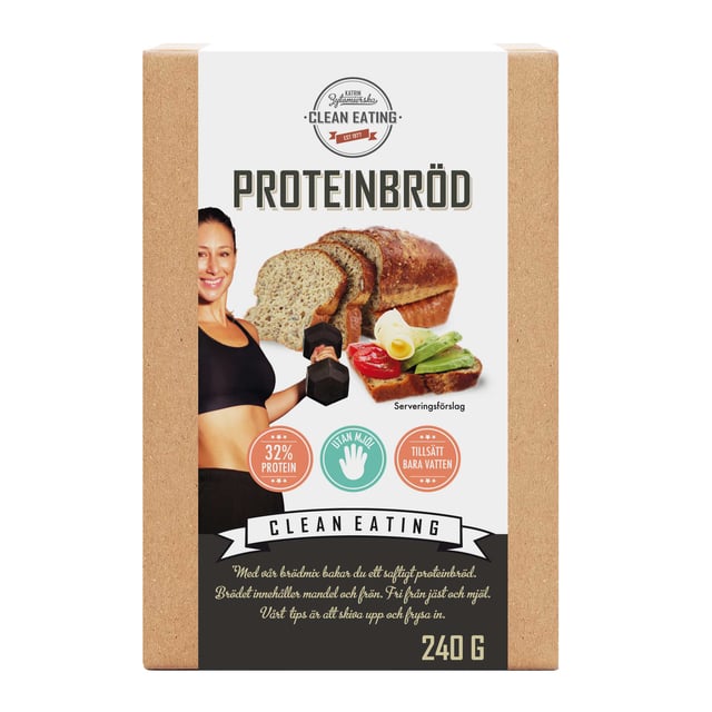 Clean Eating Proteinbröd 240g | Mat & dryck - Skafferi - Mjöl, gryn & bakmixer,Mat & dryck - Skafferi - Bröd | Apoteka