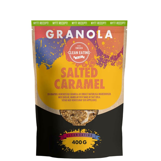 Clean Eating Granola Salted Caramel 400g | Mat & dryck - Skafferi - Gröt, flingor & müsli | Apoteka
