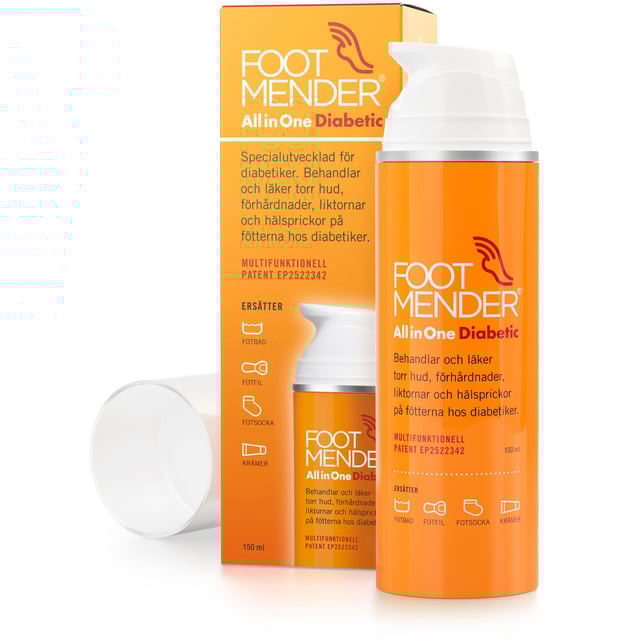 Footmender All In One Fotkräm för diabetiker 150 ml | Hudvård - Händer & fötter - Fotvård - Förhårdnader & sprickor,Hudvård - Händer & fötter - Fotvård - Fotkräm | Apoteka