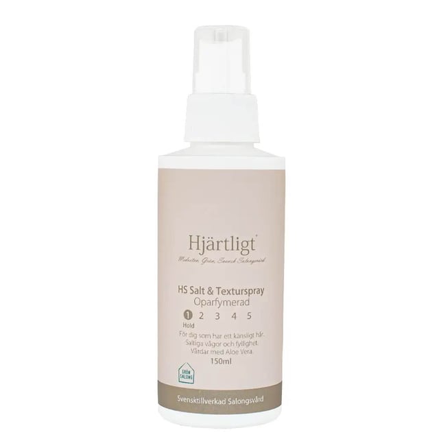 Hjärtligt HS Salt & Texturspray Oparfymerad 150 ml | Hårvård - Hårstyling - Saltvattenspray | Apoteka