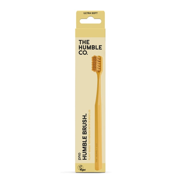 The Humble Co. Pro Humble Brush plant based 7k bristles ultra soft yellow | Munvård - Tandborste - Manuell tandborste | Apoteka