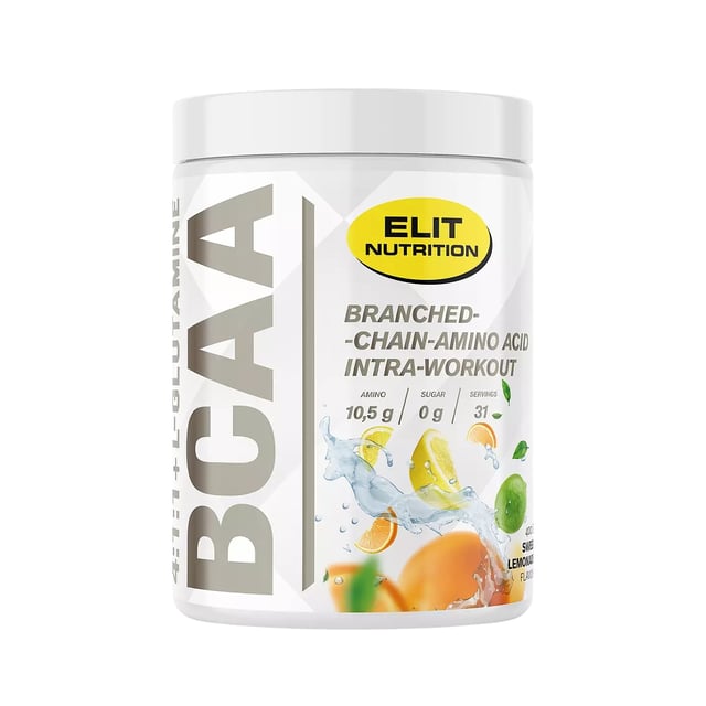 Elit Nutrition BCAA 4:1:1 + L-glutamine Lemonade 400 g | Träning - Aminosyror - BCAA | Apoteka
