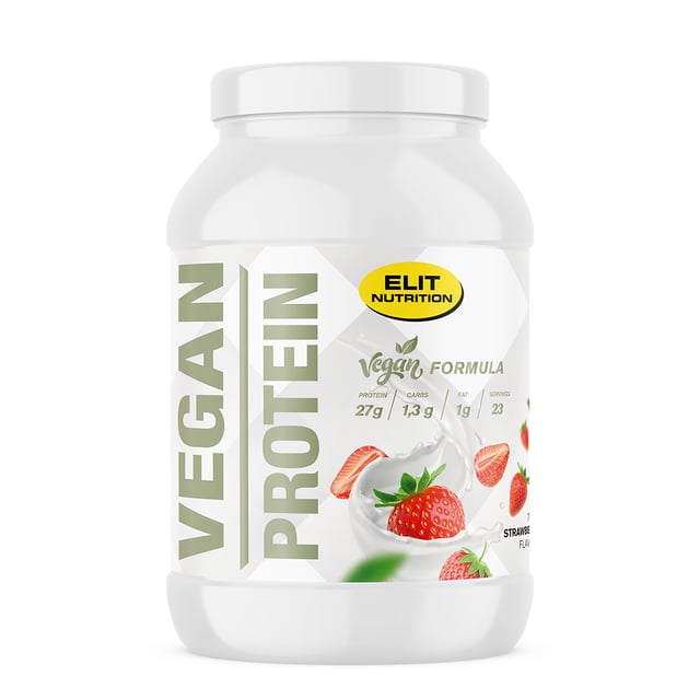 Elit Nutrition Vegan Protein Laktosfri Strawberry 750 g | Träning - Proteintillskott - Proteinpulver - Veganskt proteinpulver | Apoteka