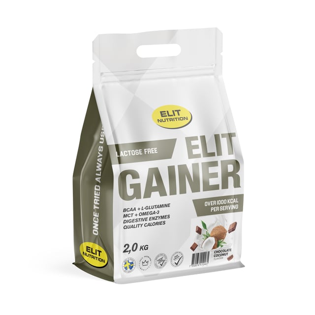 Elit Nutrition Gainer Laktosfri Chocolate Coconut 2000 g | Träning - Proteintillskott - Proteinpulver - Vassleprotein | Apoteka