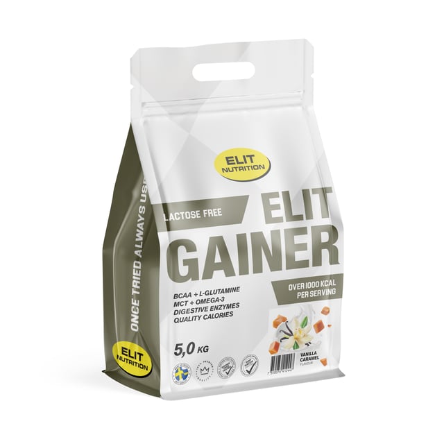 Elit Nutrition Gainer Laktosfri Vanilla Caramel 5000 g | Träning - Proteintillskott - Proteinpulver - Vassleprotein | Apoteka