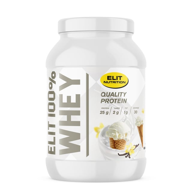 Elit Nutrition 100% Whey Vanilla Ice Cream Laktosfri 900 g | Träning - Proteintillskott - Proteinpulver - Vassleprotein | Apoteka