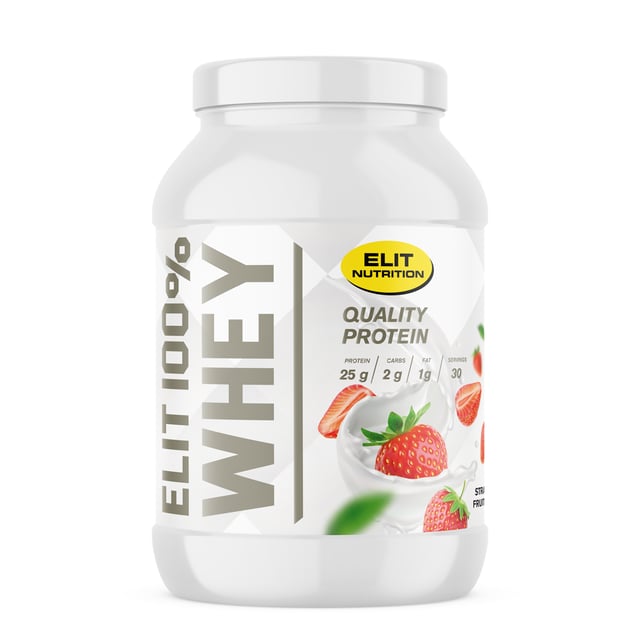 Elit Nutrition 100% Whey Strawberry Laktosfri 900 g | Träning - Proteintillskott - Proteinpulver - Vassleprotein | Apoteka