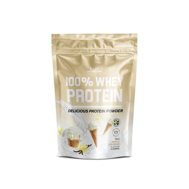 Elit Nutrition 100% Whey Vanilla 900 g | Träning - Proteintillskott - Proteinpulver - Vassleprotein | Apoteka