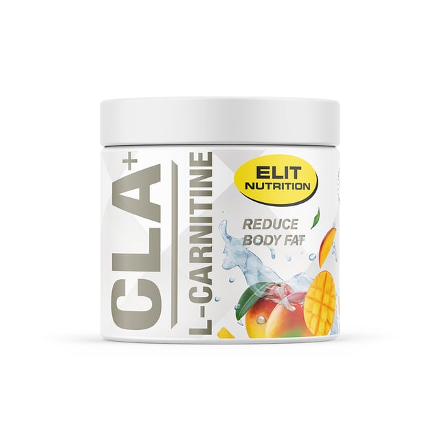 Elit Nutrition CLA + L-Carnitine Powder Mango 180 g | Träning - Energigivande - PWO,Viktkontroll - Viktminskning | Apoteka