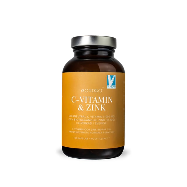 Nordbo C-vitamin & Zink 100 Kapslar