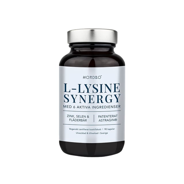 Nordbo L-Lysine Synergy 90 kapslar | Vitaminer & kosttillskott - Vitaminer & mineraler - B-vitaminer - Vitamin B6 Pyridoxin,Vitaminer & kosttillskott - Vitaminer & mineraler - Selen,Vitaminer & kosttillskott - Vitaminer & mineraler - Zink,Vitaminer & kosttillskott - Aminosyror | Apoteka