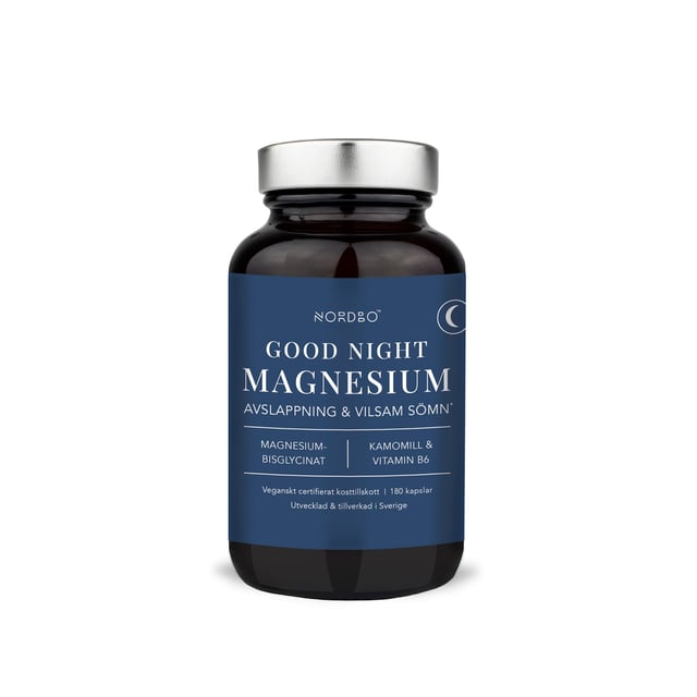 Nordbo Good Night Magnesium 180 kapslar | Vitaminer & kosttillskott - Vitaminer & mineraler - Magnesium | Apoteka