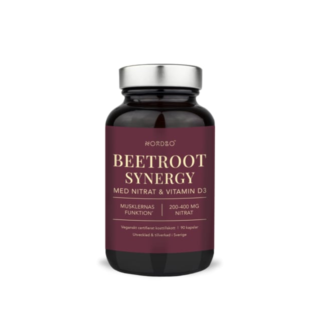 Nordbo Beetroot Synergy 90 kapslar | Vitaminer & kosttillskott - Vitaminer & mineraler - D-vitamin,Vitaminer & kosttillskott - Kosttillskott för veganer & vegetarianer,Vitaminer & kosttillskott - Leder & muskler,Vitaminer & kosttillskott - Växtbaserade kosttillskott | Apoteka