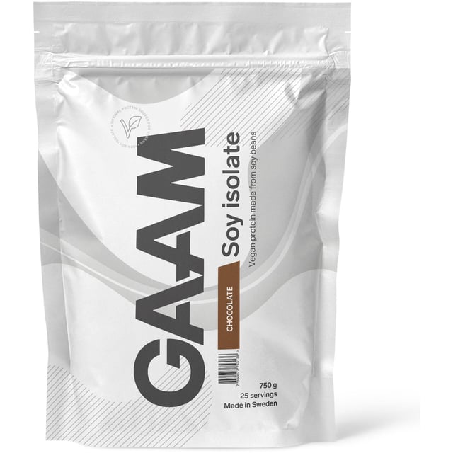GAAM Soy Isolate Chocolate 750 g | Träning - Proteintillskott - Proteinpulver - Veganskt proteinpulver | Apoteka