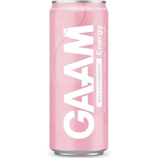 GAAM Energy Wild Strawberry 330 ml | Träning - Energigivande - Energidryck | Apoteka