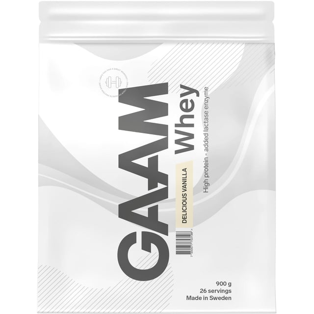 GAAM Whey Delicious Vanilla 900 g | Träning - Proteintillskott - Proteinpulver - Vassleprotein | Apoteka
