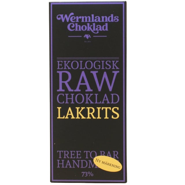 Wermlands Choklad Rawchoklad Lakrits 50 g
