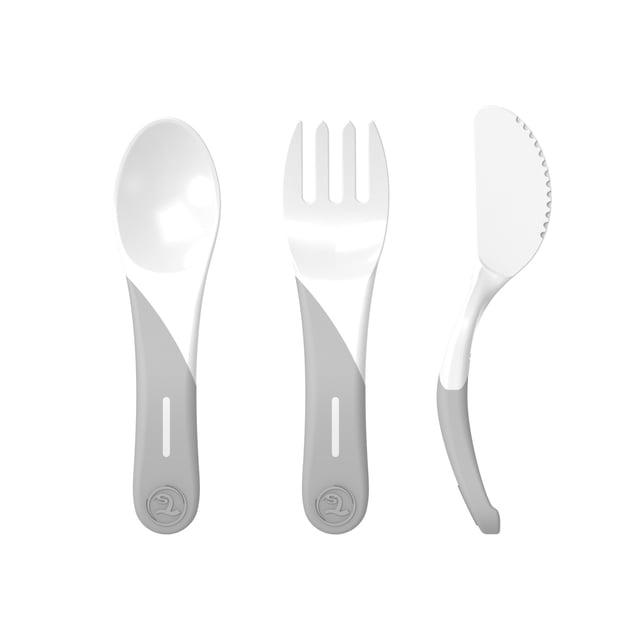 Twistshake Learn Cutlery 6+ White | Baby, barn & förälder - Mata - Barntallrikar & barnbestick | Apoteka