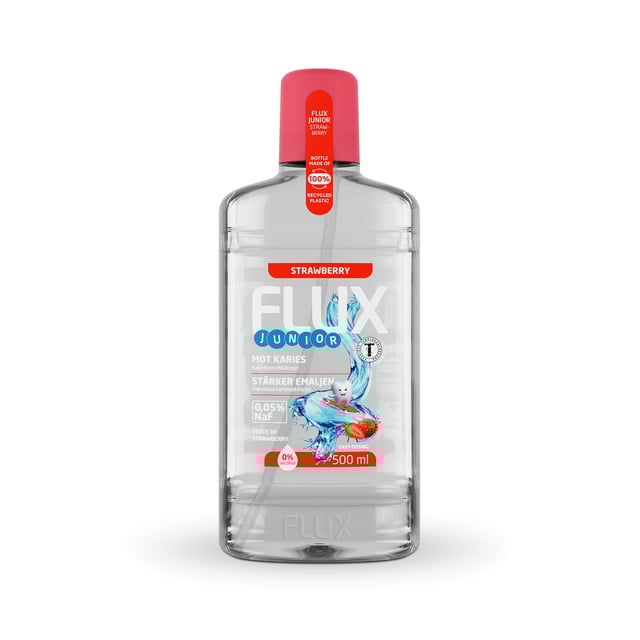FLUX Junior Strawberry 500 ml | Baby, barn & förälder - Munvård för barn - Munskölj & fluortabletter för barn,Munvård - Munskölj | Apoteka